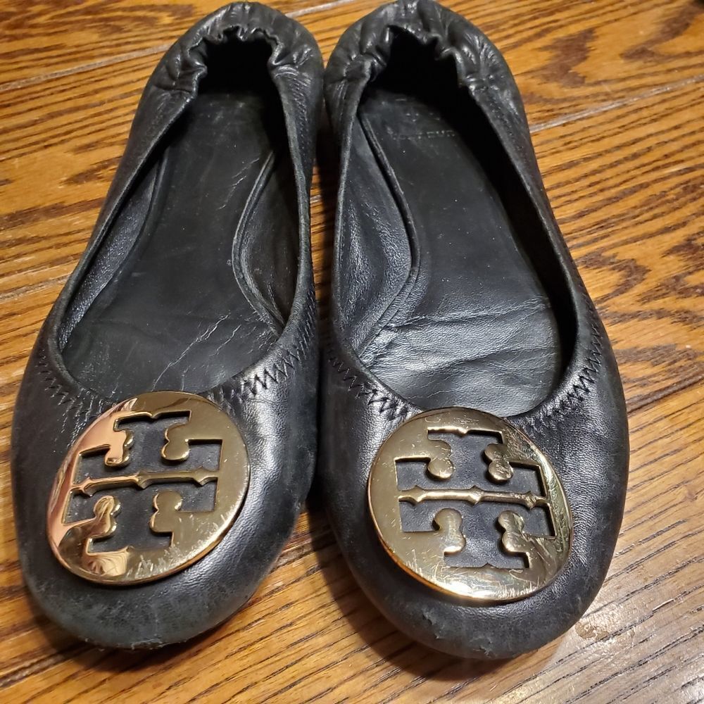 Tory Burch reva black ballet flat size 9.5